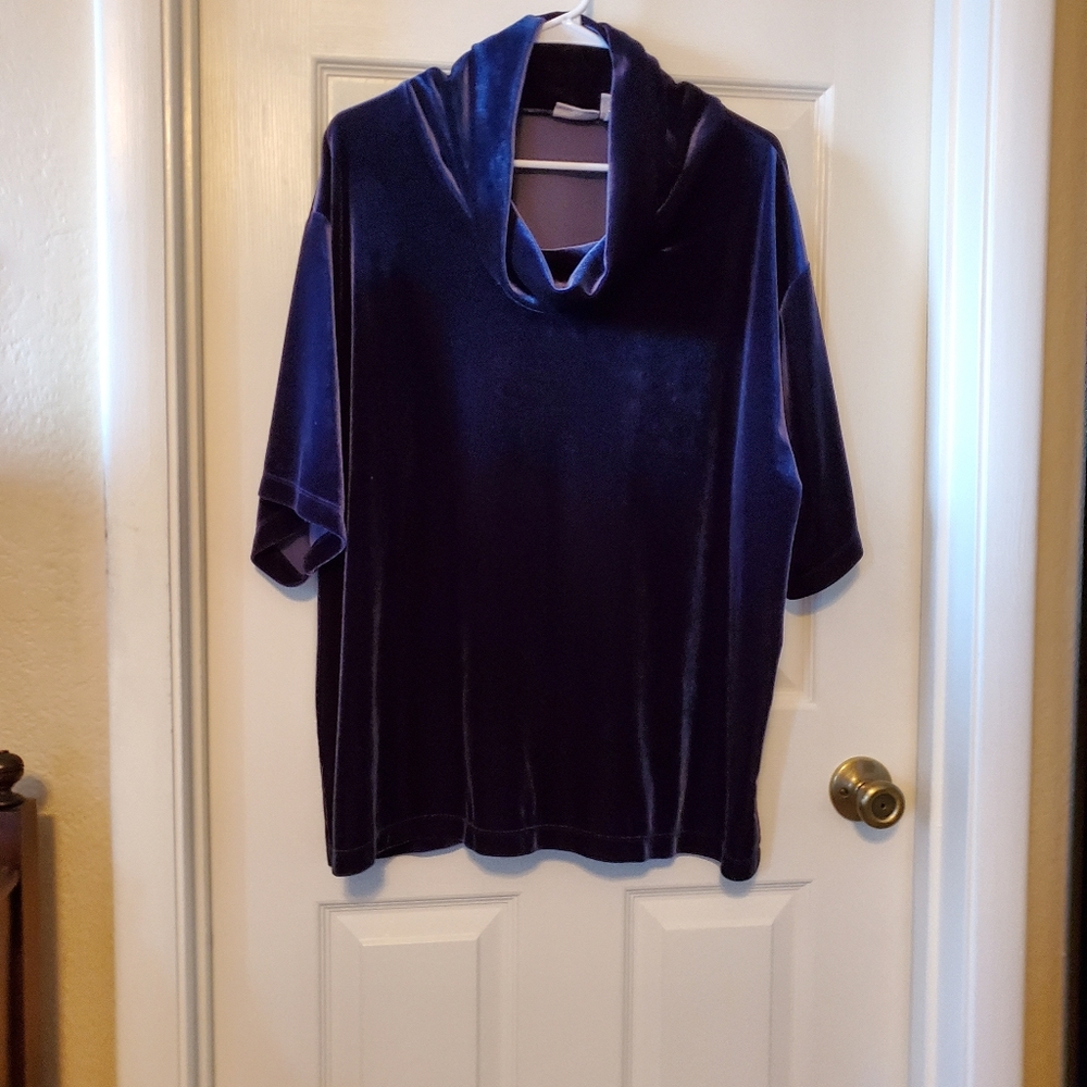 Chico's velvet  elbow  sleeve  tunic